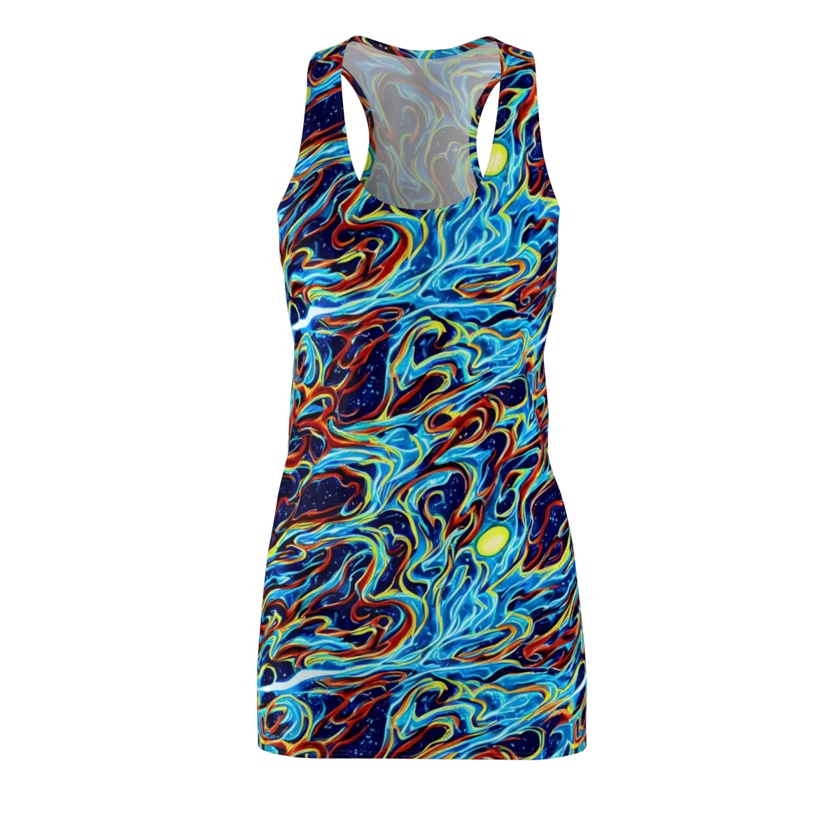 Aqua Afterburn on Racerback Dress — Front