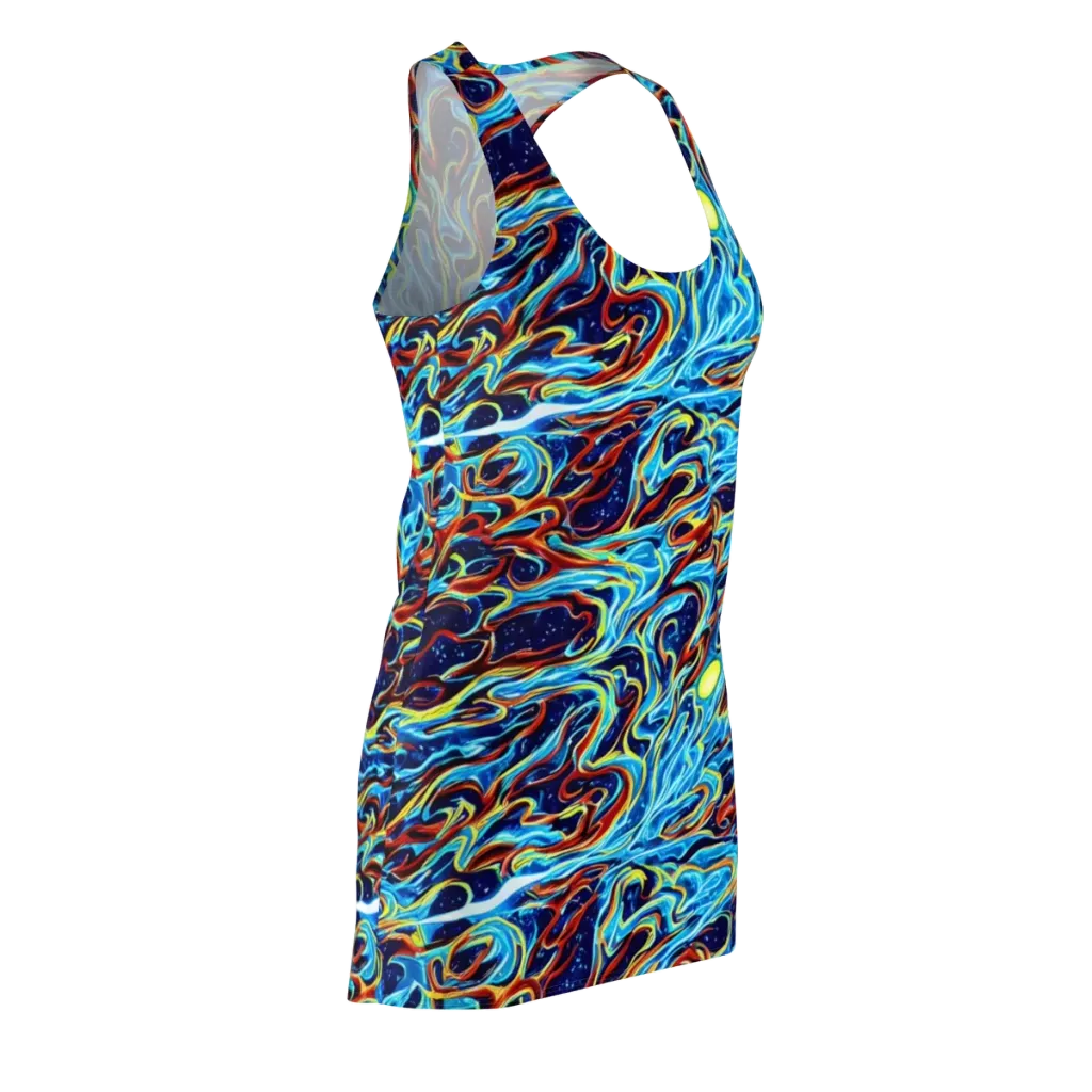 Aqua Afterburn on Racerback Dress — Front Side