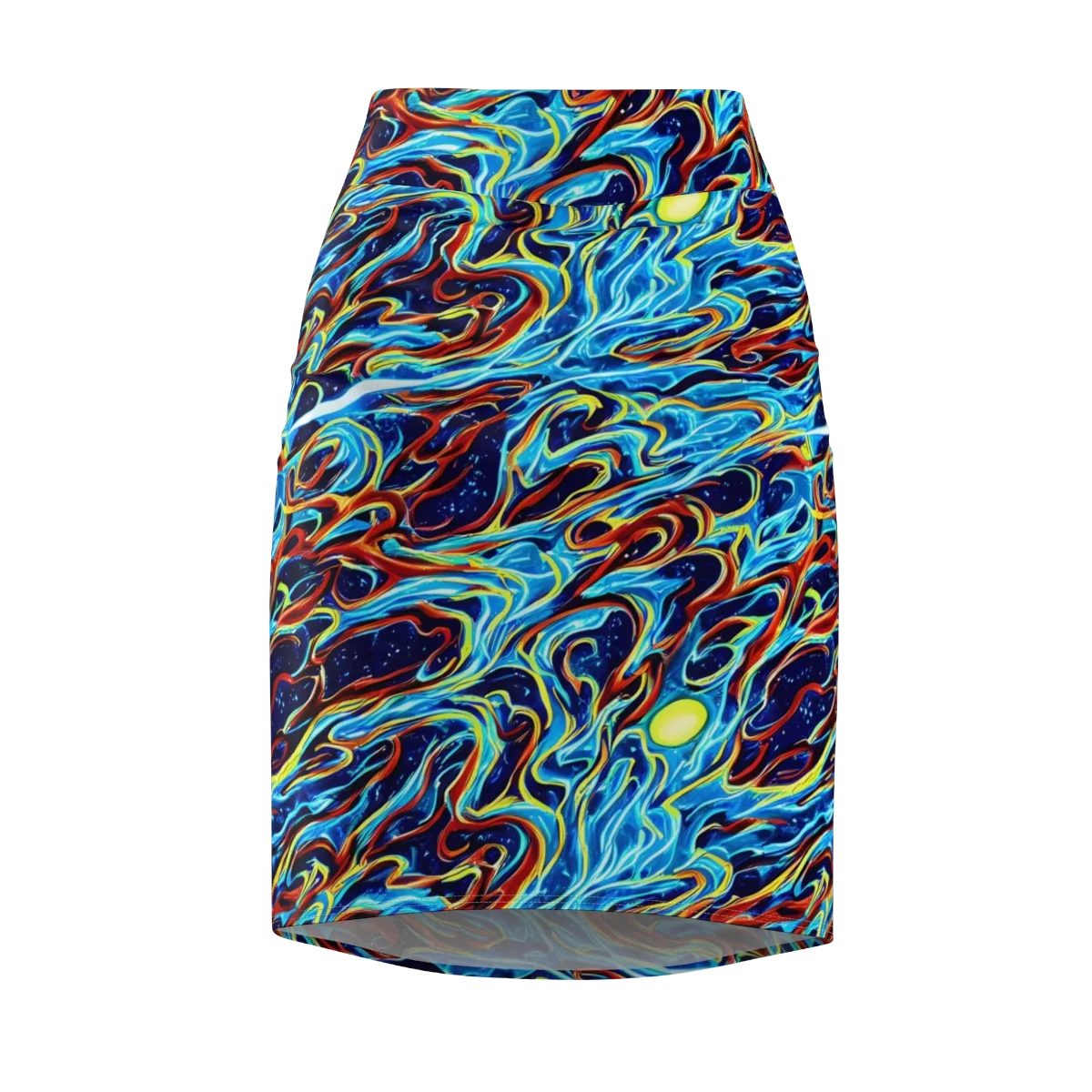 Aqua Afterburn on Pencil Skirt — Front