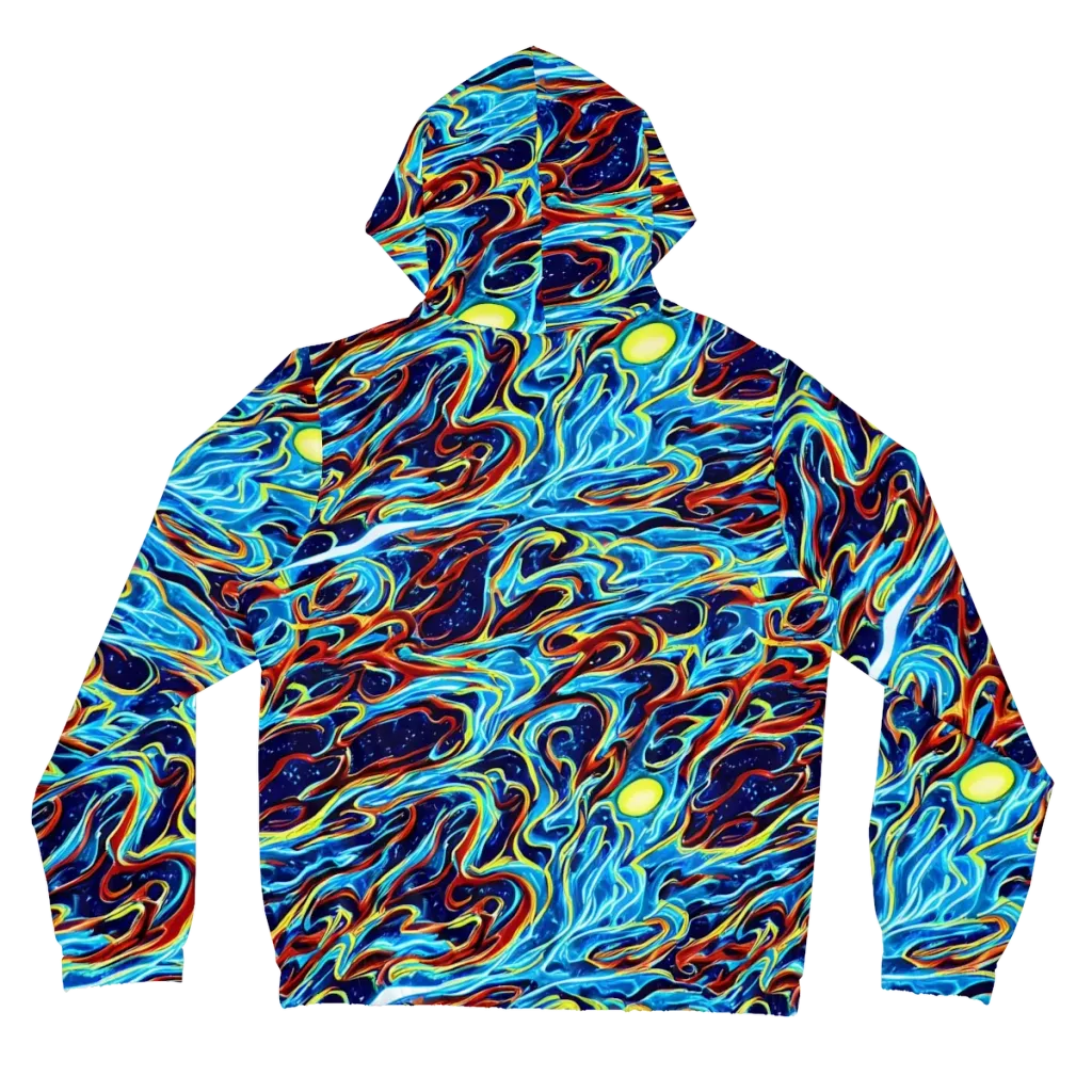 Aqua Afterburn on Women's Full-Zip Hoodie — Back