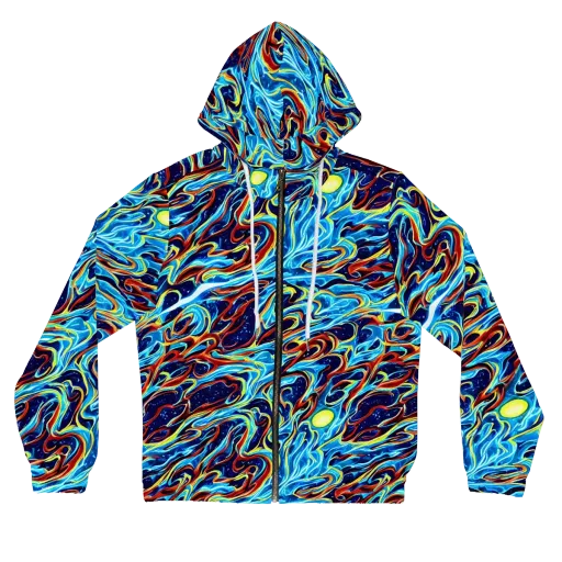 Aqua Afterburn on a Women's Full-Zip Hoodie