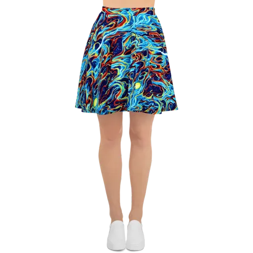 Aqua Afterburn on a Skater Skirt