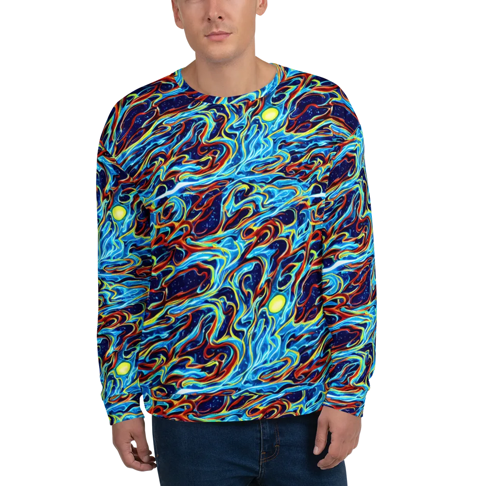 Aqua Afterburn on Sweatshirt — Front