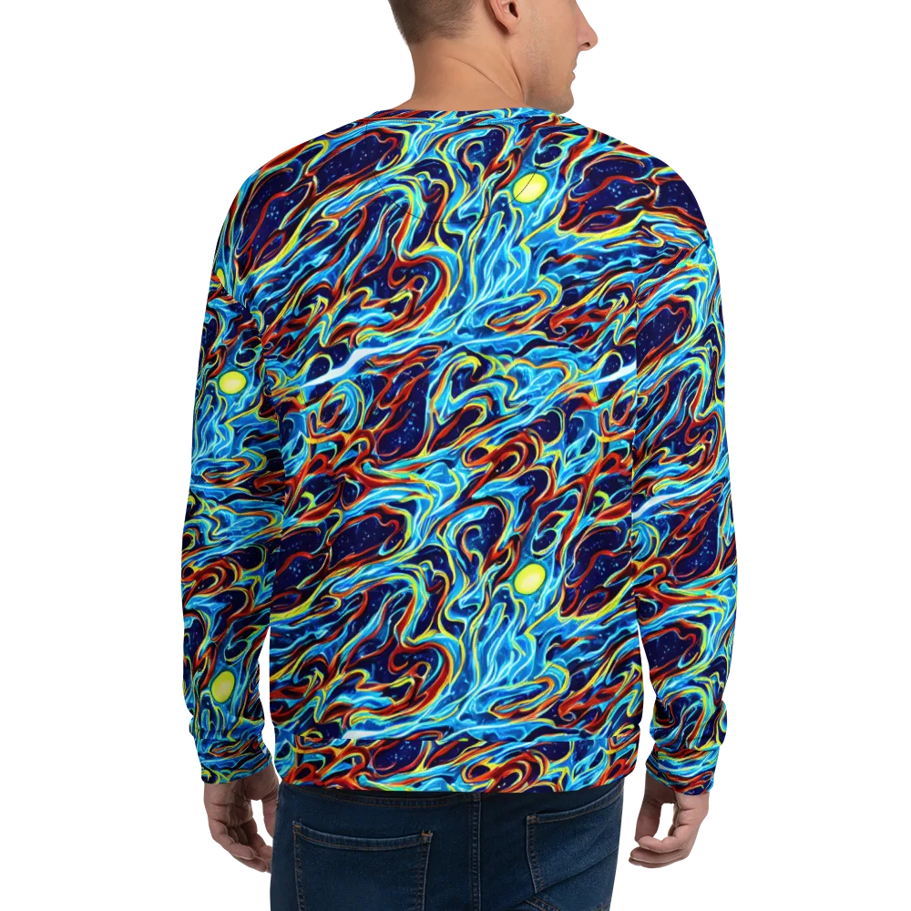 Aqua Afterburn on Sweatshirt — Back