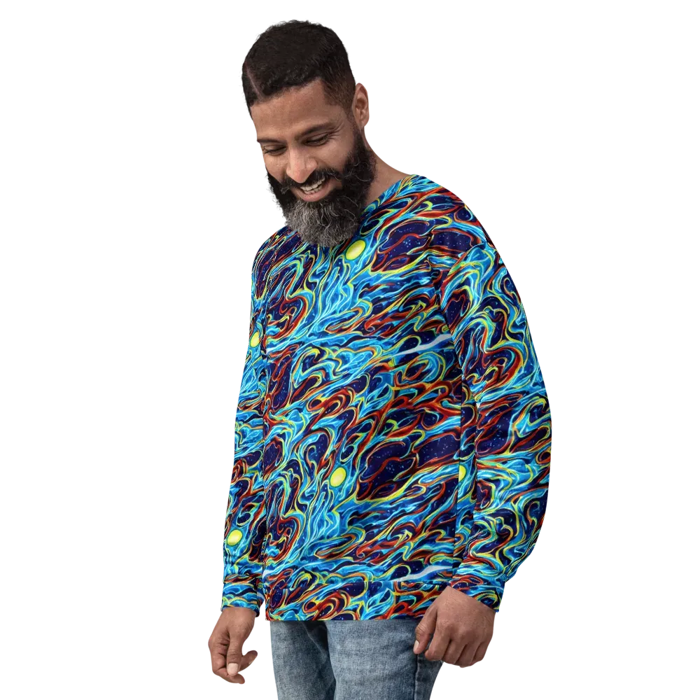 Aqua Afterburn on Sweatshirt — Left Front