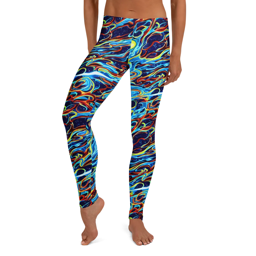 Aqua Afterburn on Leggings — Front