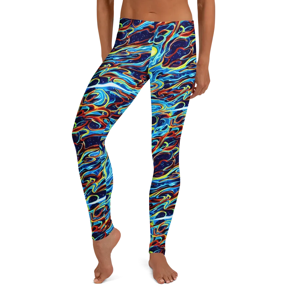 Aqua Afterburn on Leggings — Front