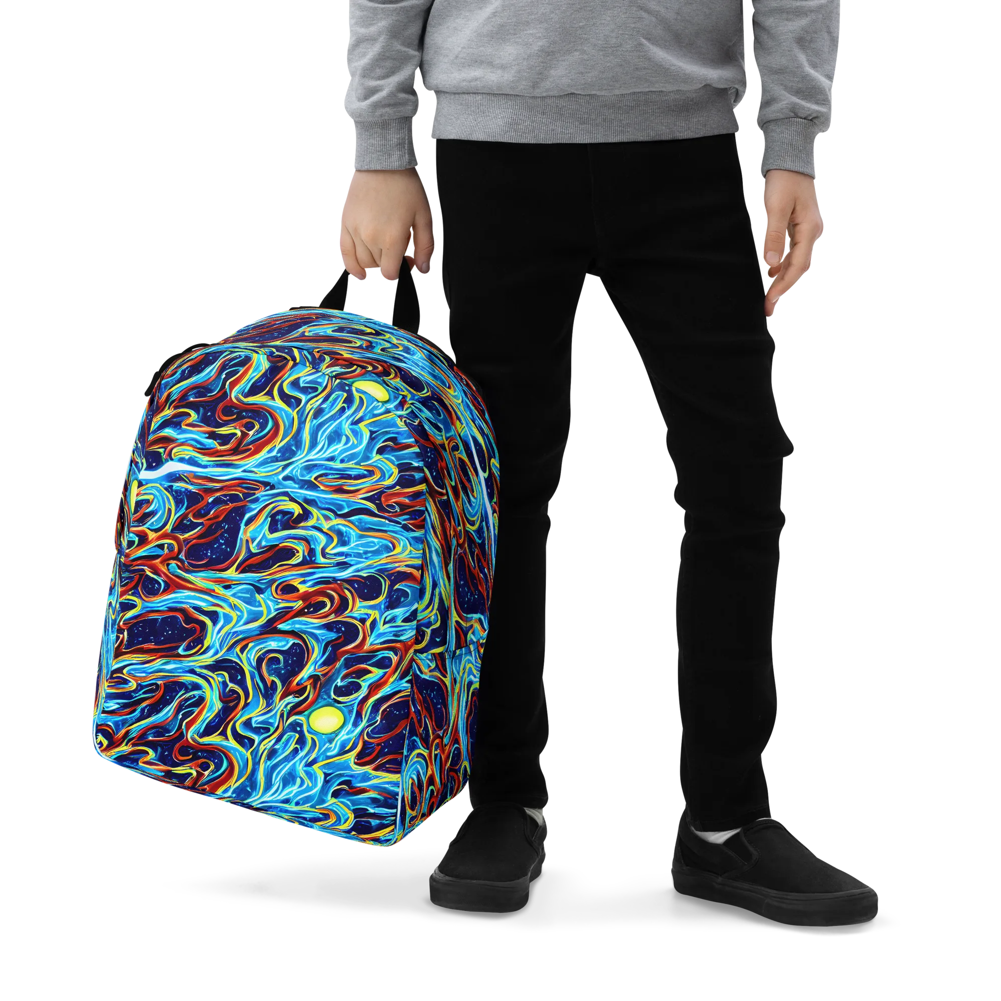 Aqua Afterburn on Minimalist Backpack — Zoomed-in