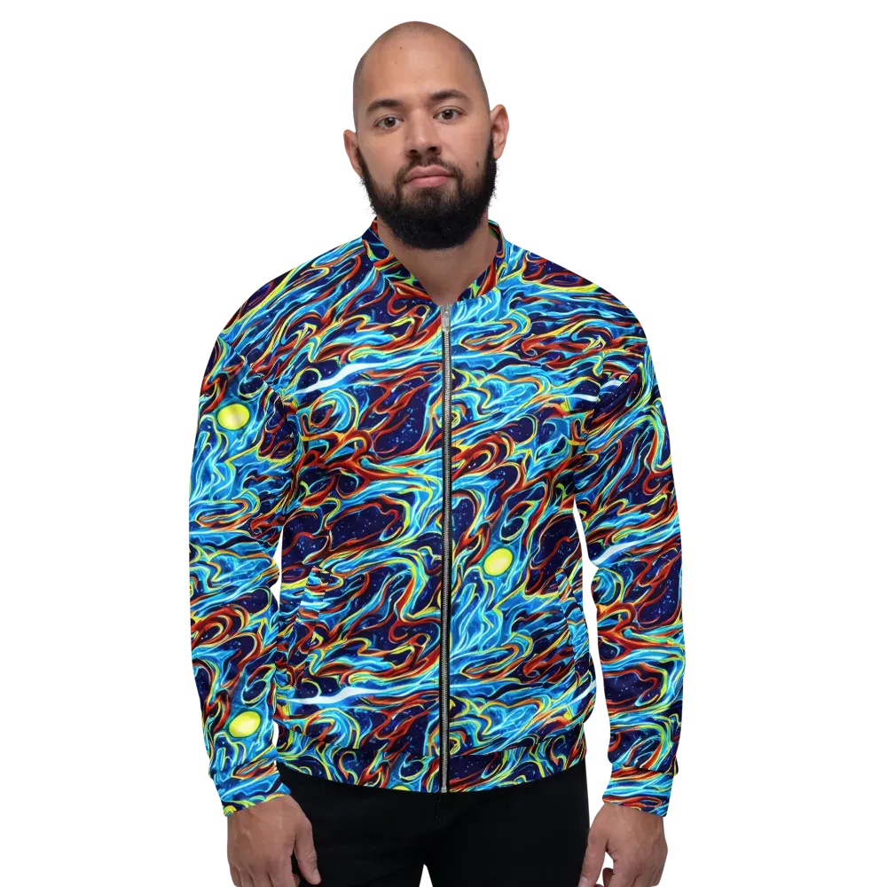 Aqua Afterburn on Bomber Jacket — Front