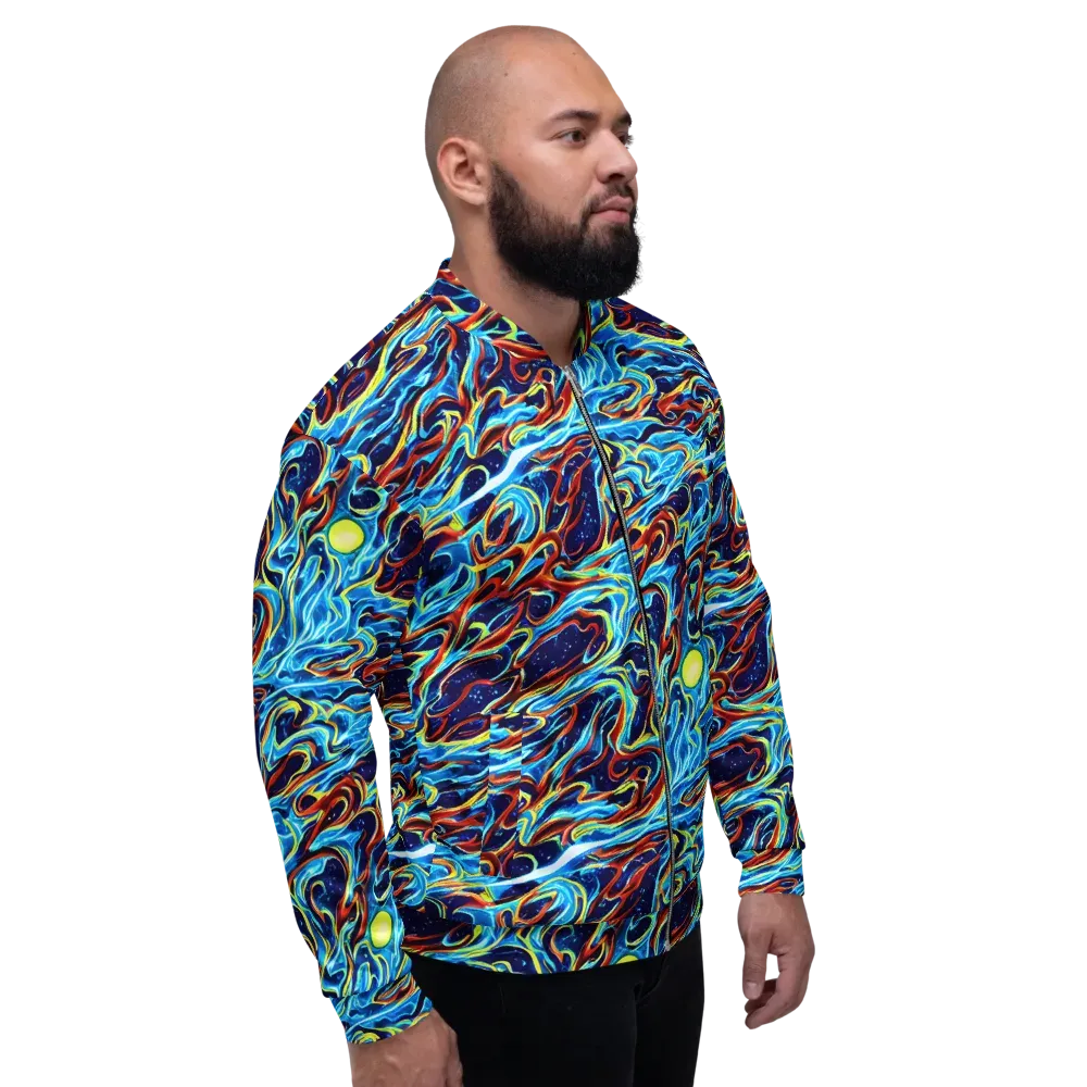 Aqua Afterburn on Bomber Jacket — Right