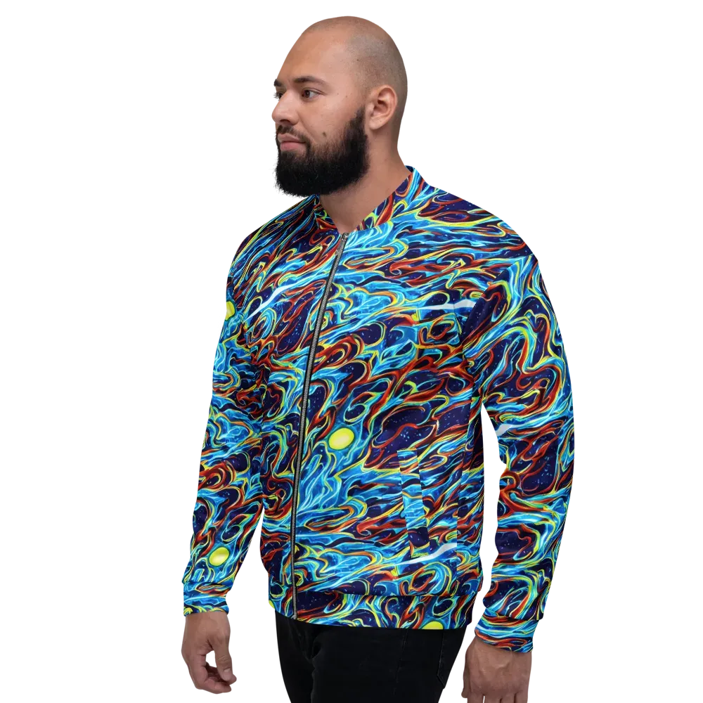Aqua Afterburn on Bomber Jacket — Left
