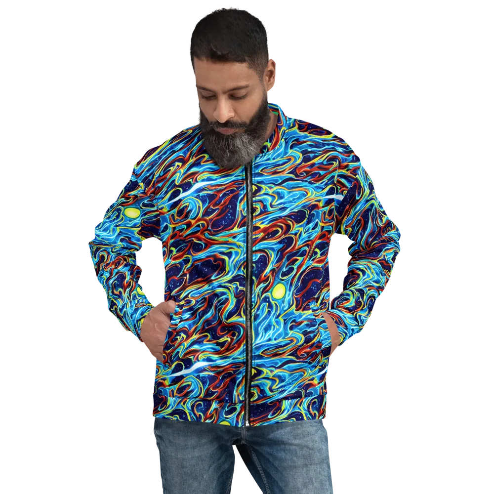 Aqua Afterburn on Bomber Jacket — Front