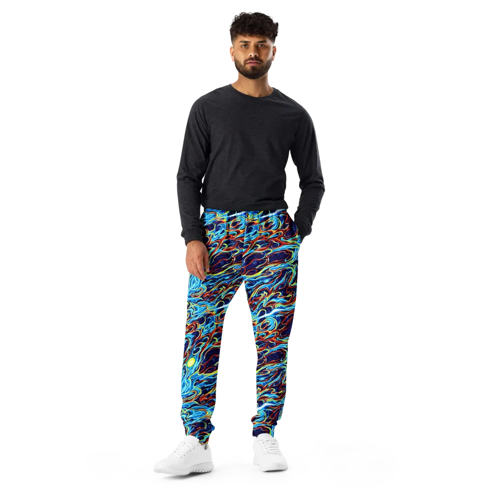 Aqua Afterburn on Men's Joggers — Front