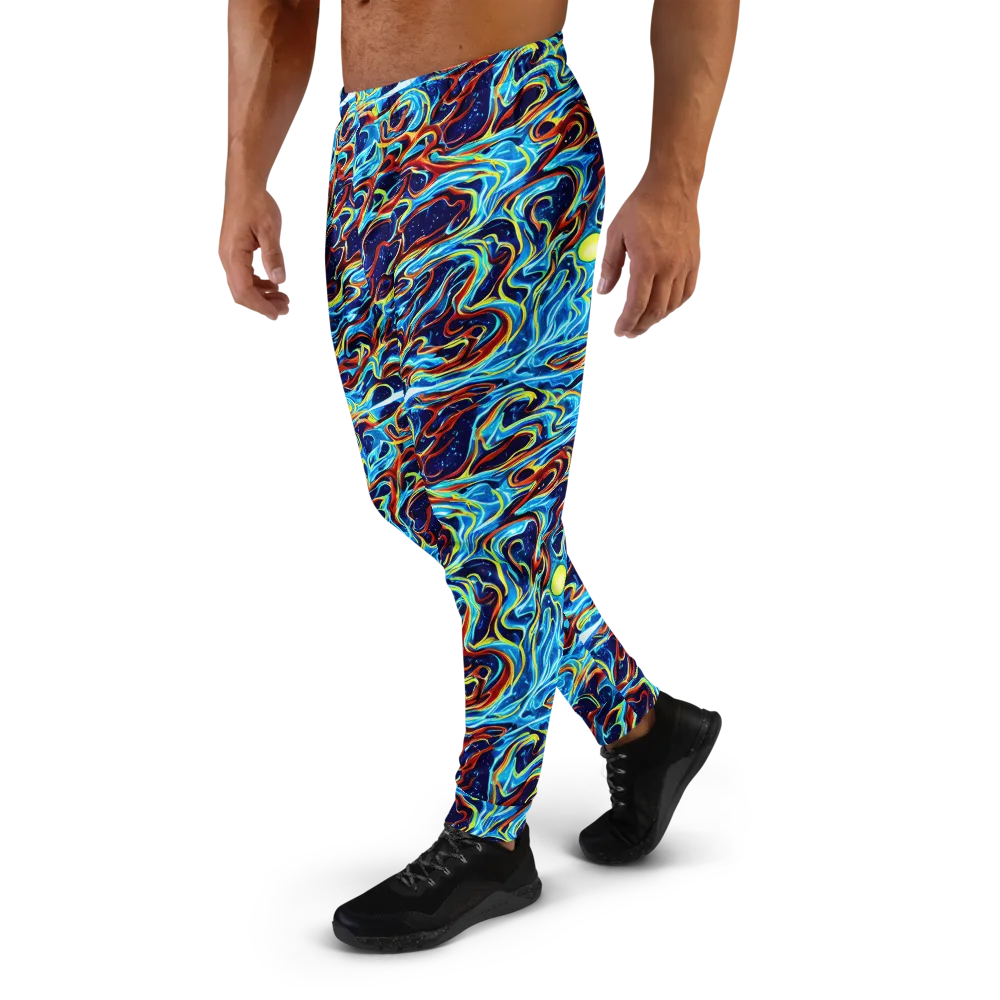 Aqua Afterburn on Men's Joggers — Left