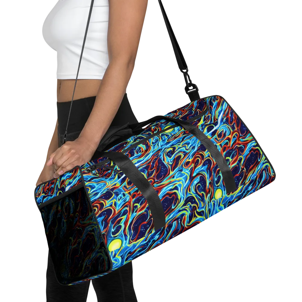 Aqua Afterburn on Duffle Bag — Front