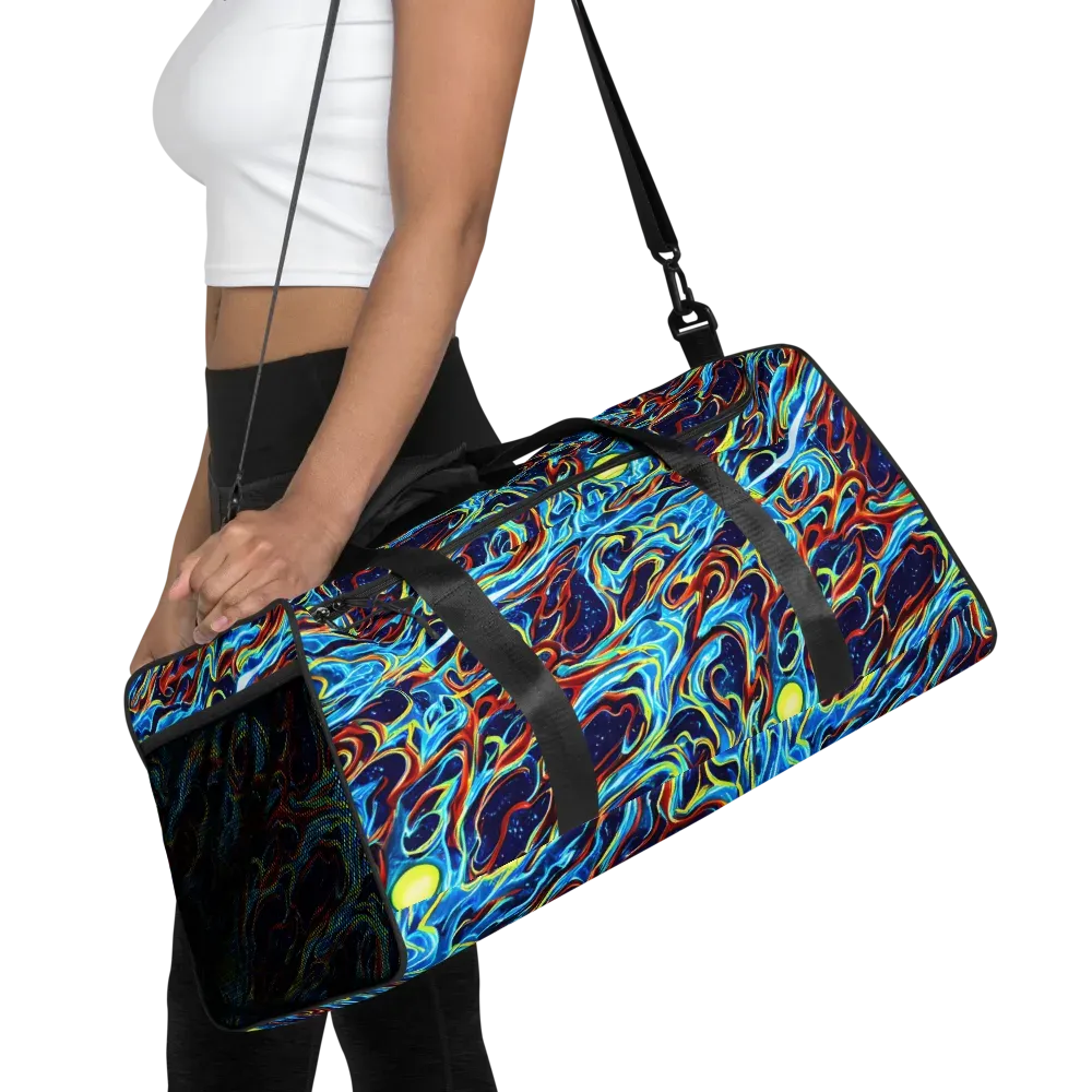 Aqua Afterburn on Duffle Bag — Front