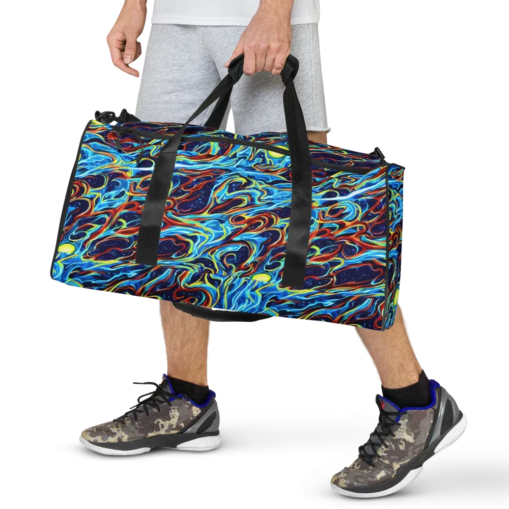 Aqua Afterburn on Duffle Bag — Front