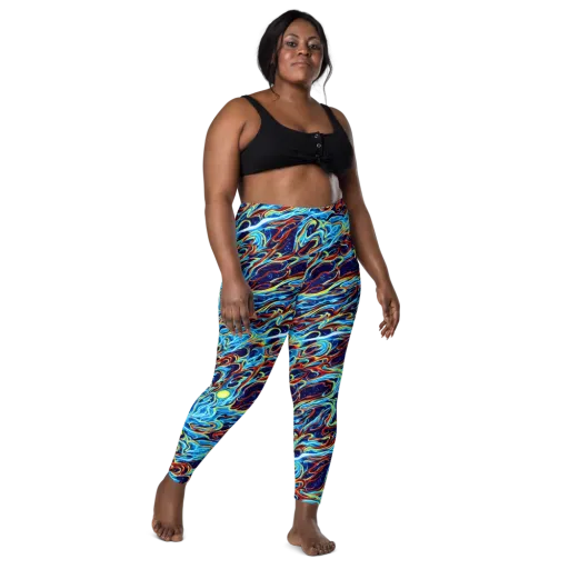 Aqua Afterburn on a Leggings with Pockets