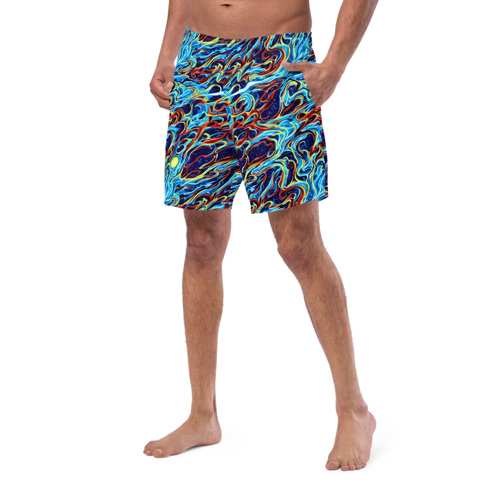 Aqua Afterburn on Swim Trunks — Left Front