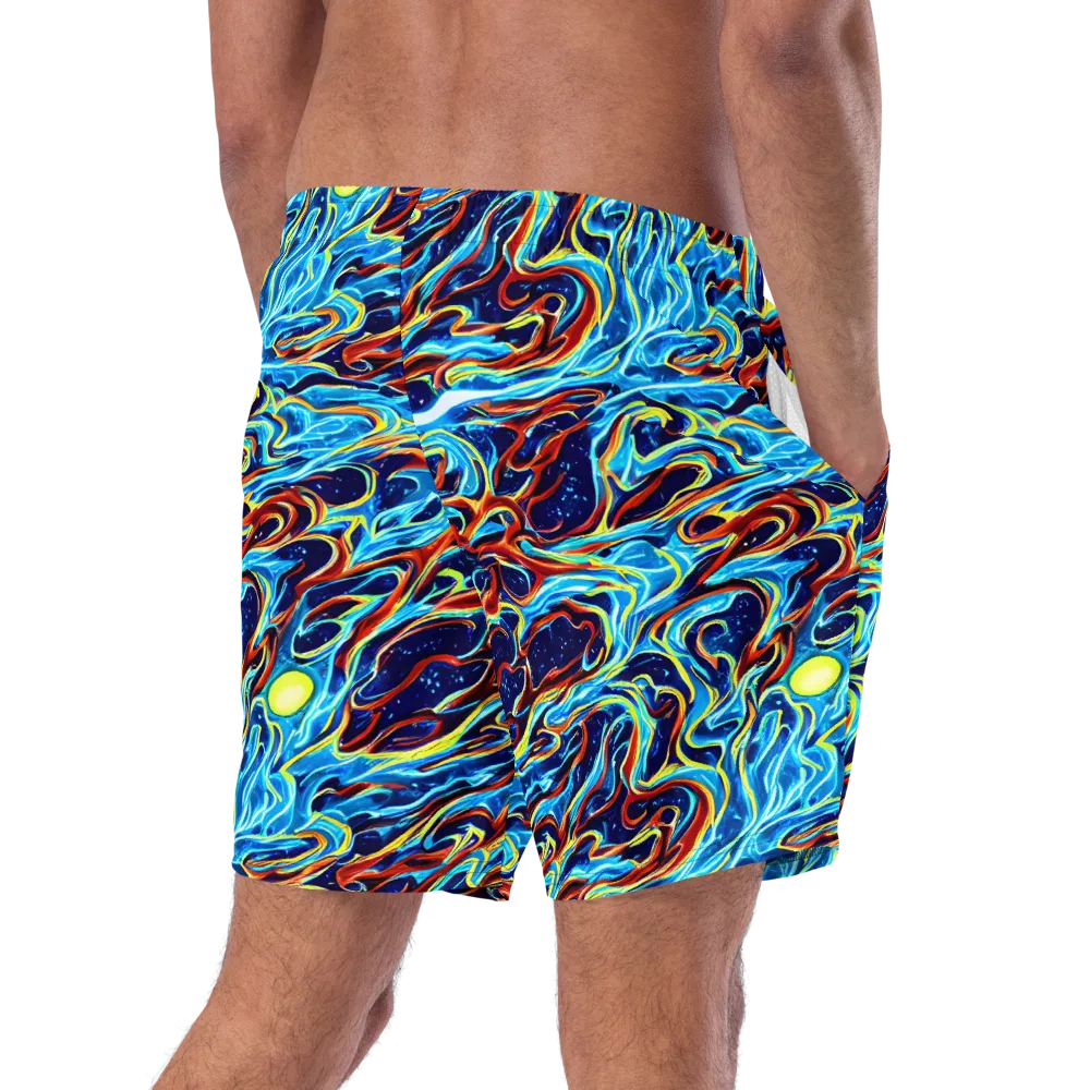 Aqua Afterburn on Swim Trunks — Right Back