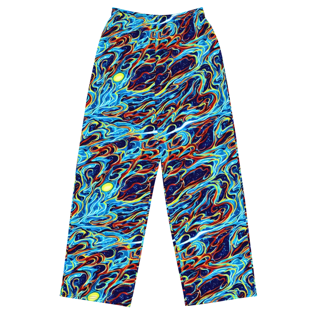 Aqua Afterburn on Wide-Leg Pants — Front