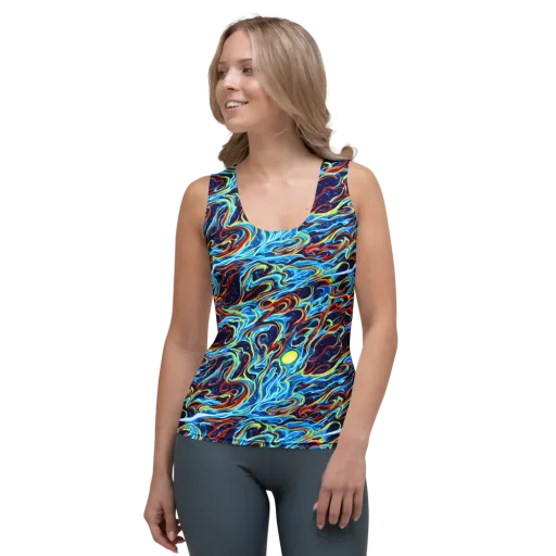 Aqua Afterburn on a Women's Tank Top