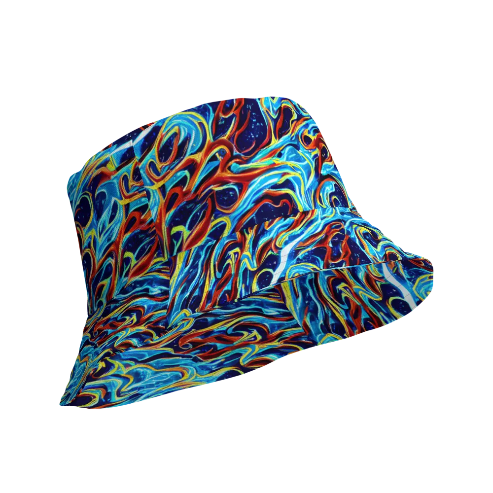 Aqua Afterburn on Reversible Bucket Hat — Product details Outside