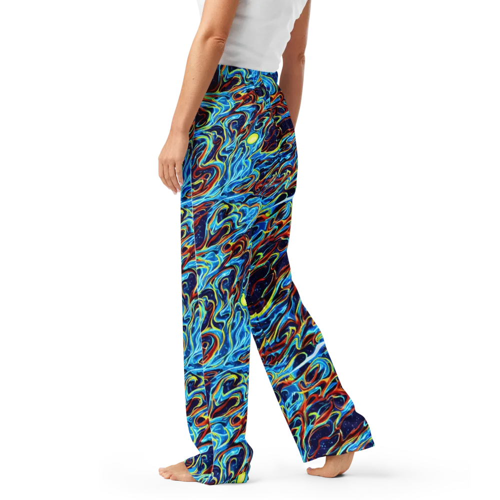 Aqua Afterburn on Women's Pajama Pants — Left