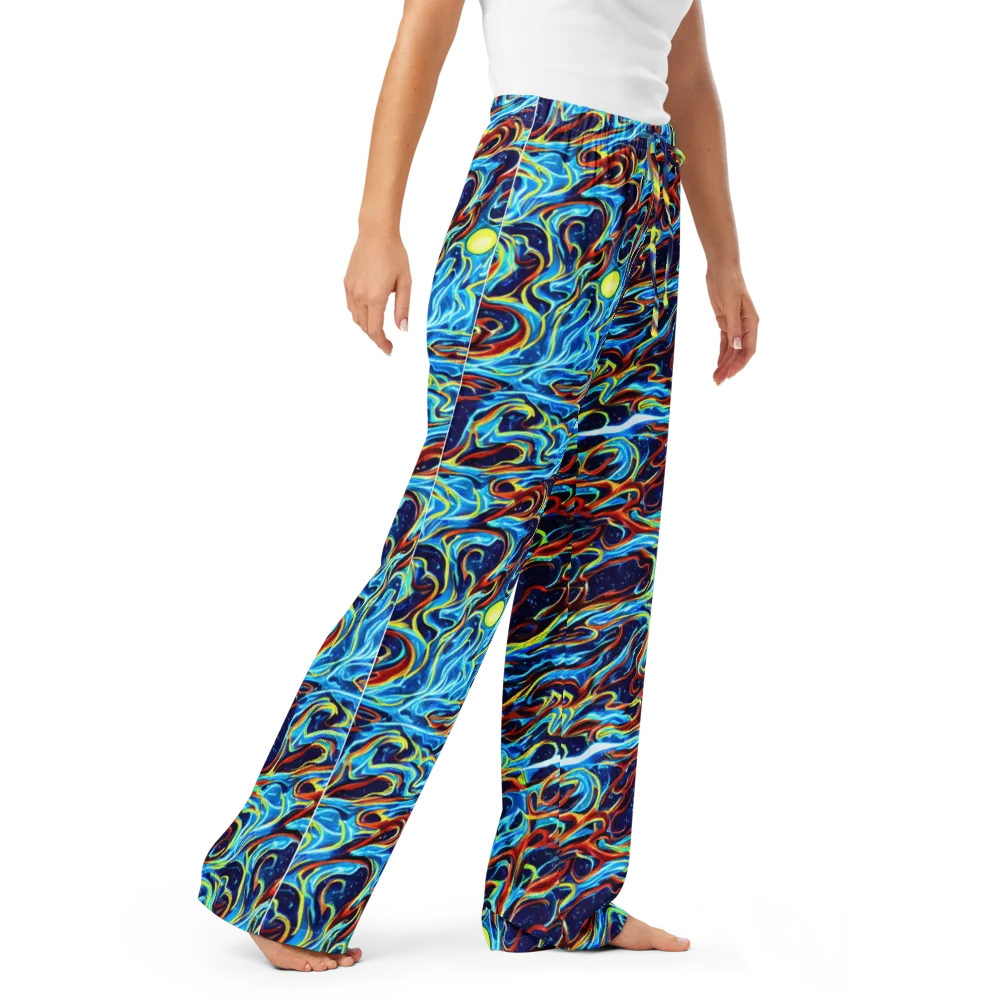 Aqua Afterburn on Women's Pajama Pants — Right Front