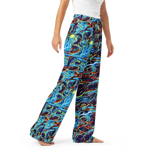 Aqua Afterburn on a Women's Pajama Pants