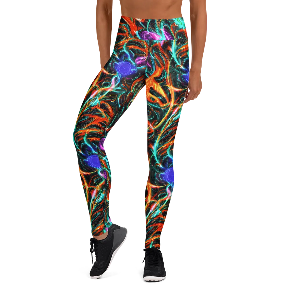 Radiant Riptide on Yoga Leggings — Front