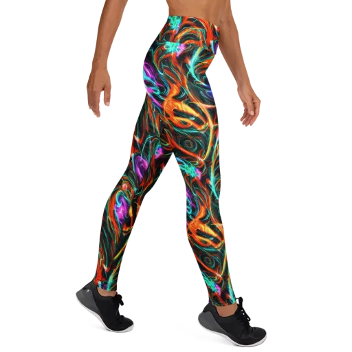 Radiant Riptide on a Yoga Leggings