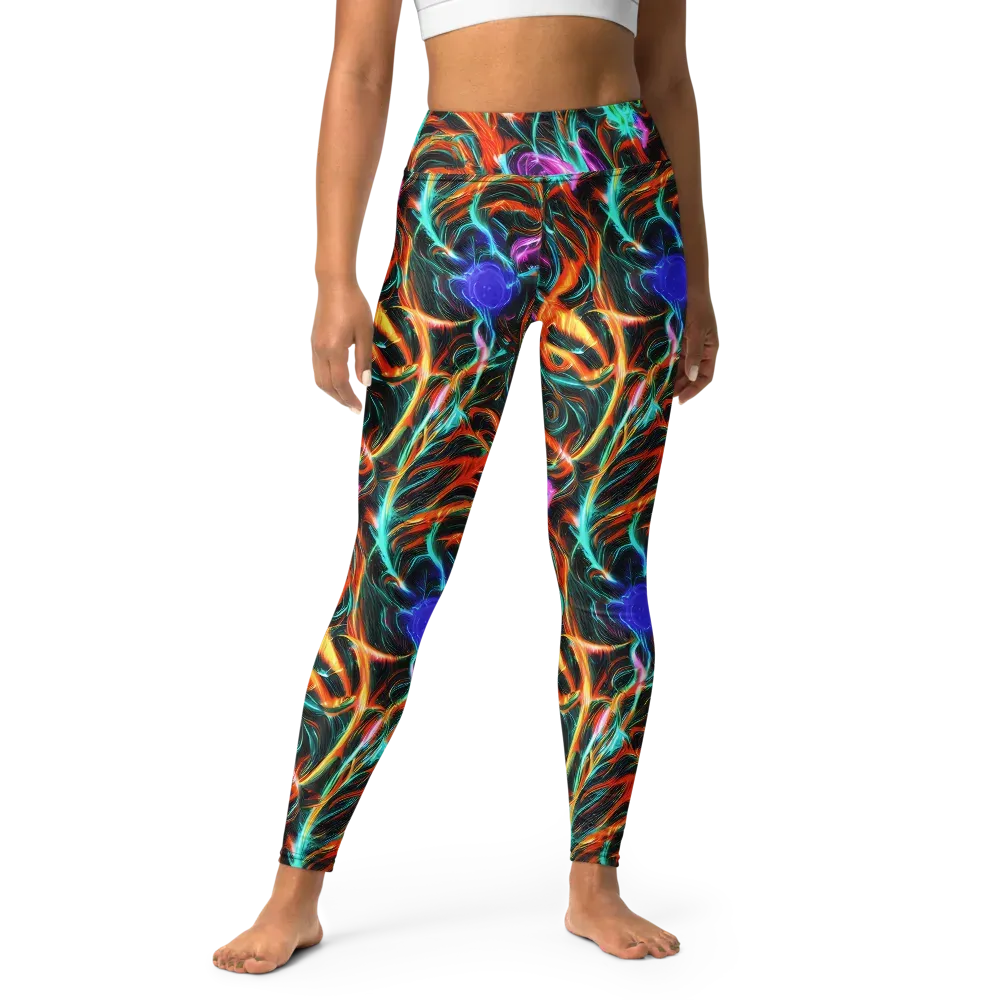 Radiant Riptide on Yoga Leggings — Front
