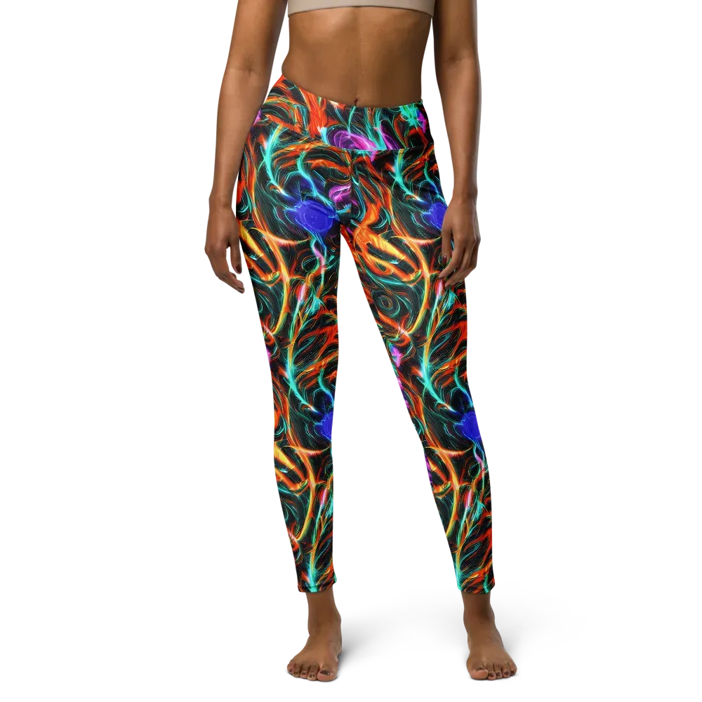 Radiant Riptide on Yoga Leggings — Front