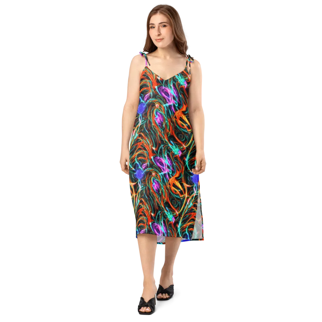 Radiant Riptide on Slip Dress — Front