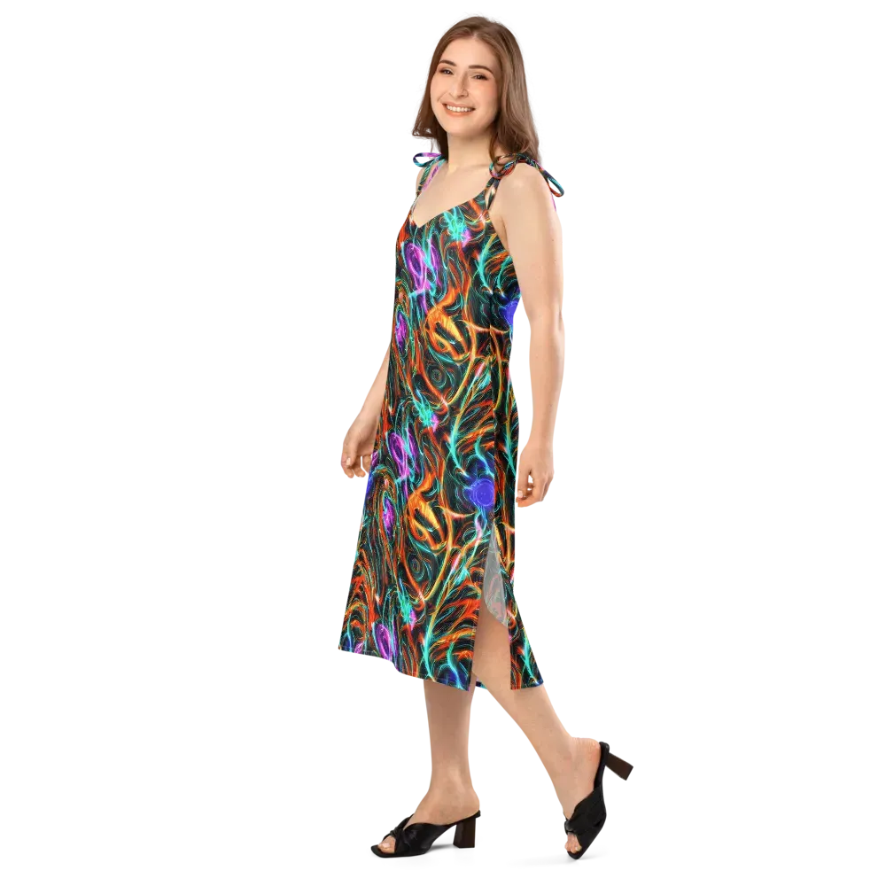 Radiant Riptide on Slip Dress — Left Front