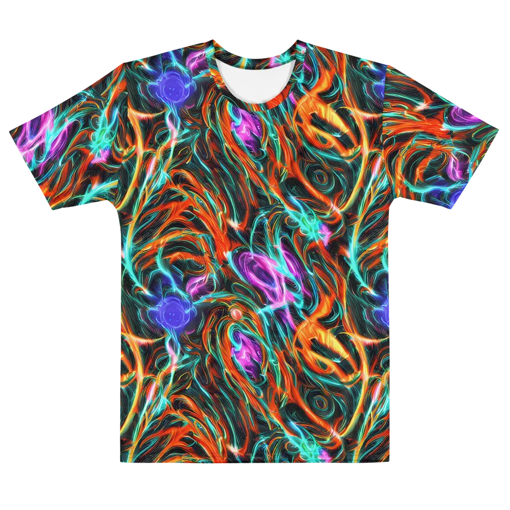 Radiant Riptide on Men's Cotton Crew Neck T-Shirt — Front