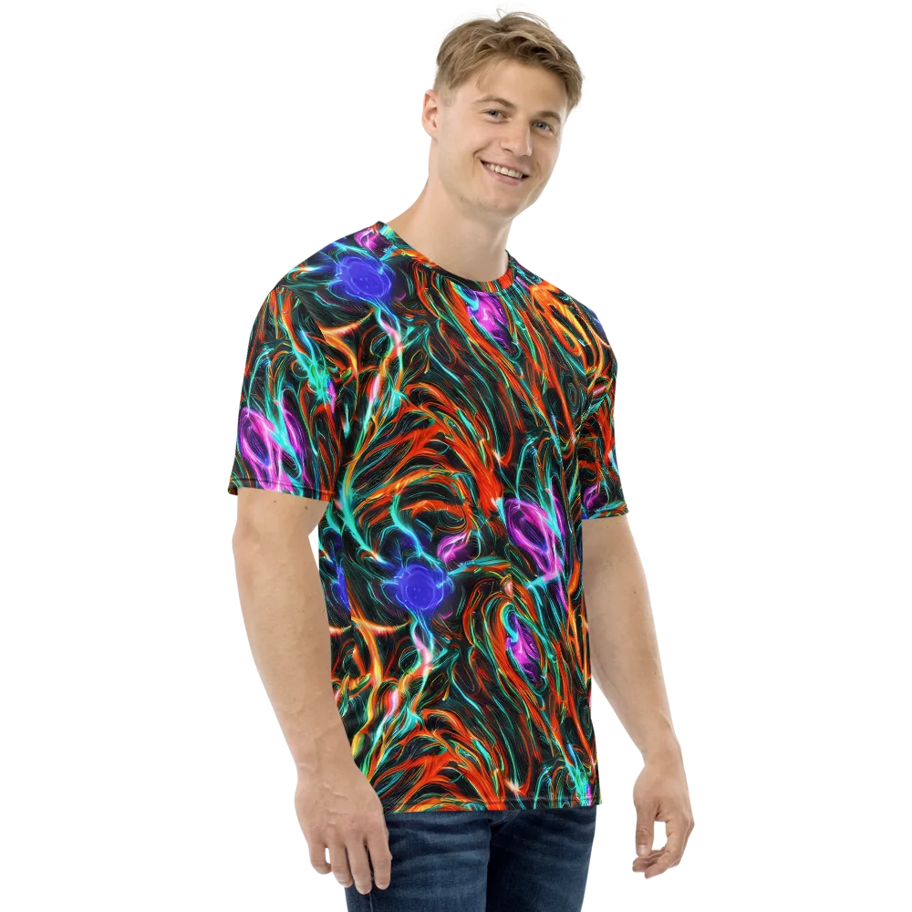 Radiant Riptide on Men's Crew Neck T-Shirt — Right