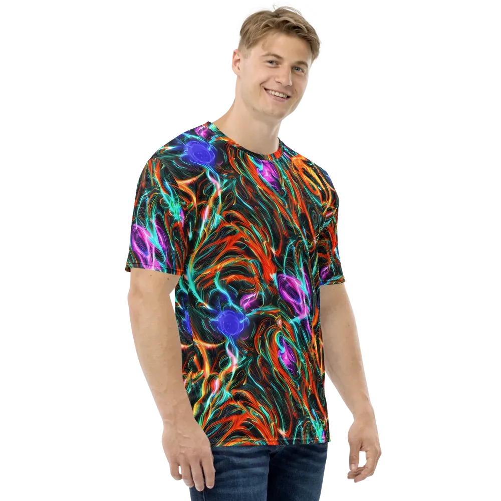 Radiant Riptide on Men's Crew Neck T-Shirt — Right