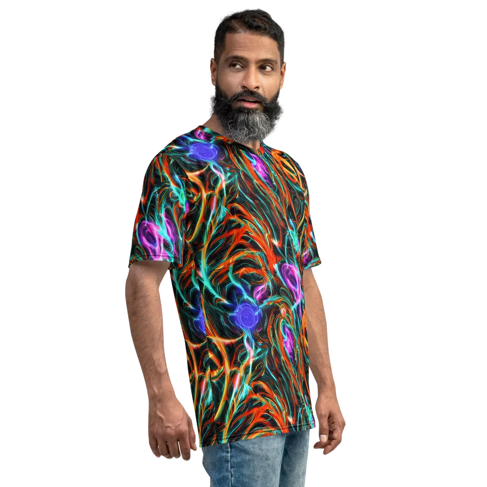 Radiant Riptide on Men's Crew Neck T-Shirt — Right