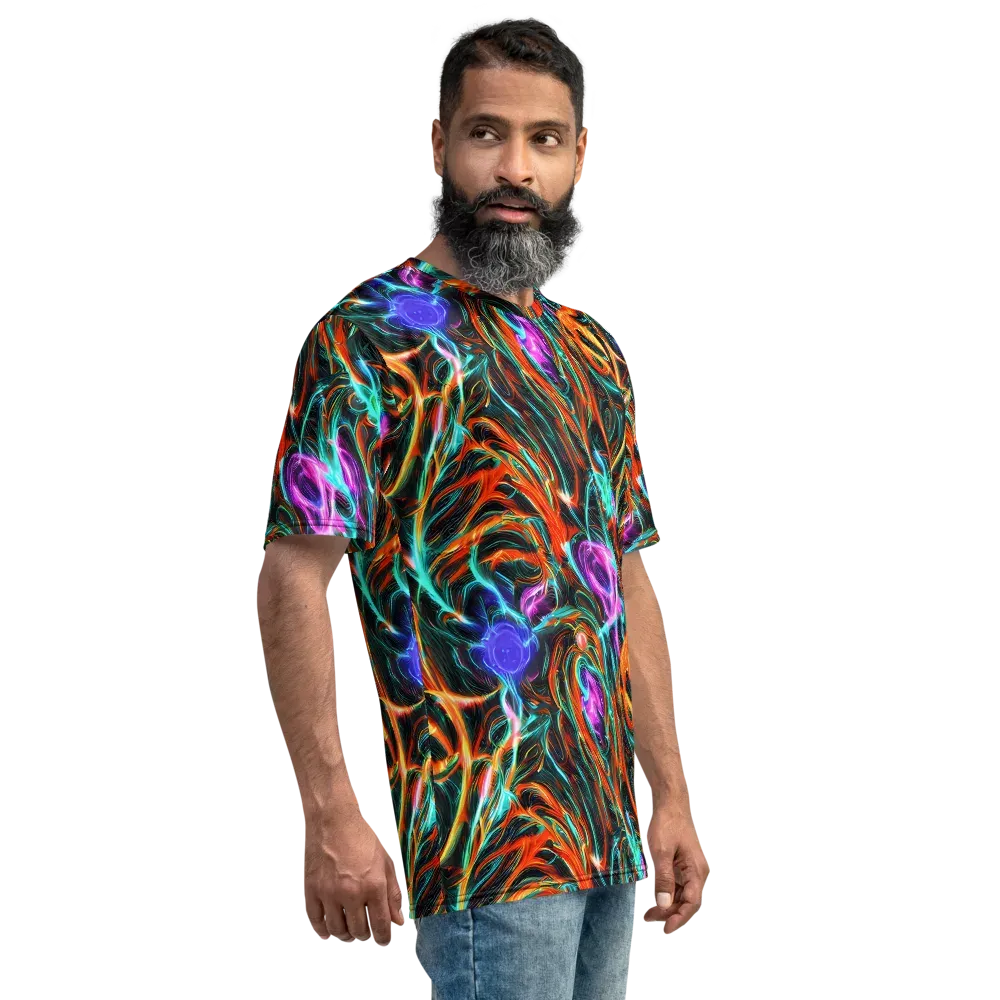Radiant Riptide on Men's Crew Neck T-Shirt — Right