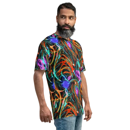 Radiant Riptide on a Men's Crew Neck T-Shirt
