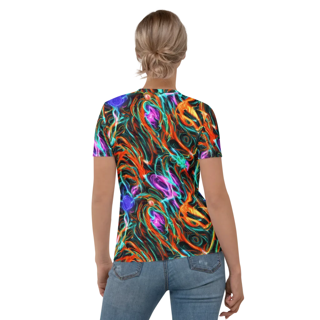 Radiant Riptide on Women's Crew Neck T-Shirt — Back