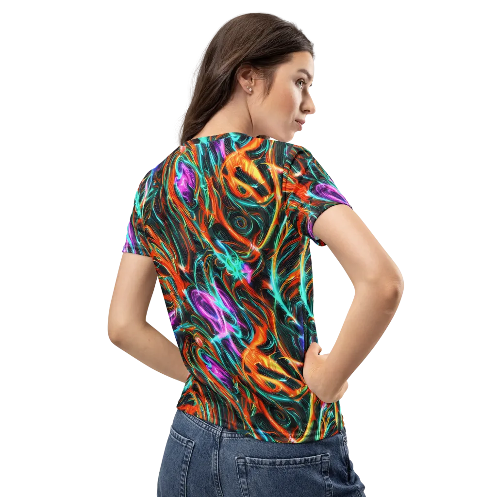 Radiant Riptide on Women's Crew Neck T-Shirt — Back