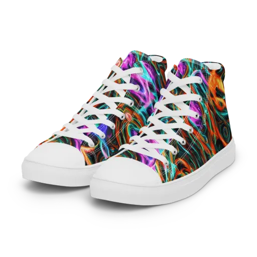 Radiant Riptide on a Women's High Top Canvas Shoes