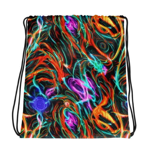 Radiant Riptide on a Drawstring Bag