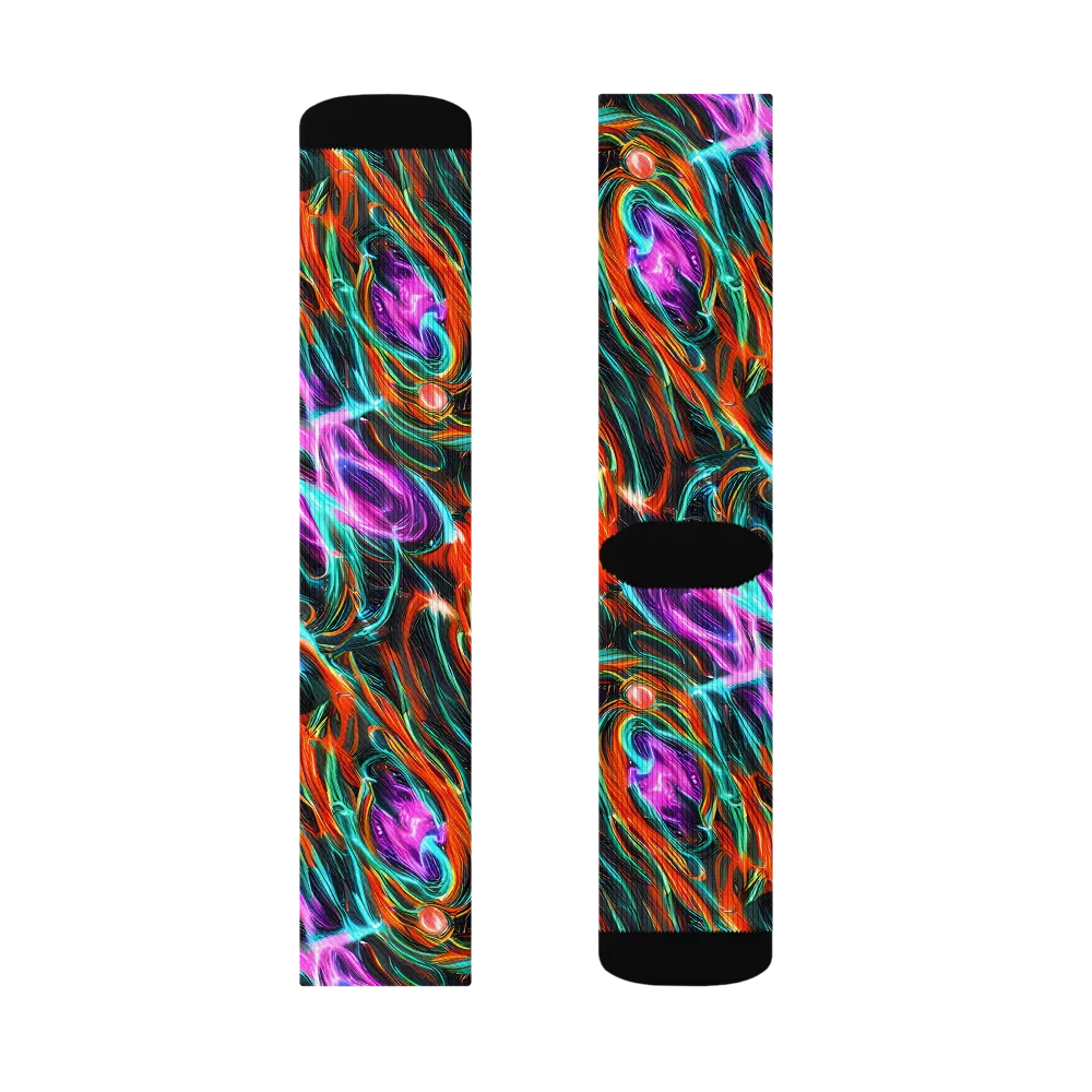 Radiant Riptide on Socks — Left Sock