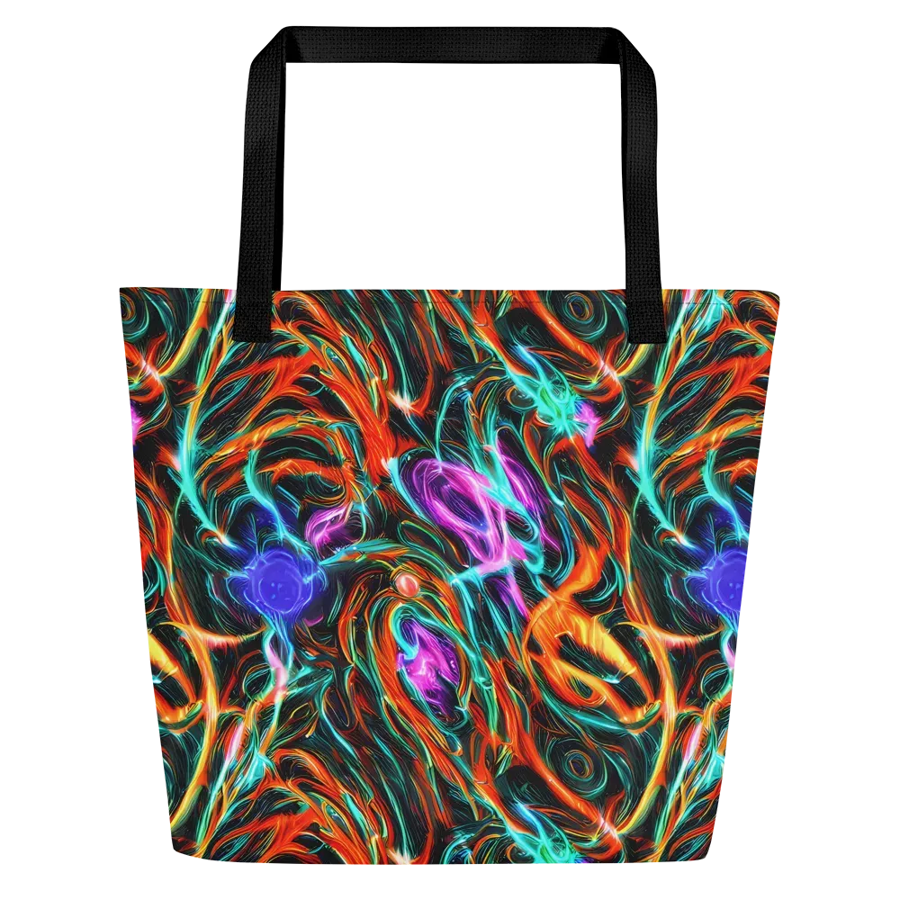 Radiant Riptide on Large Tote Bag W/ Pocket — Front