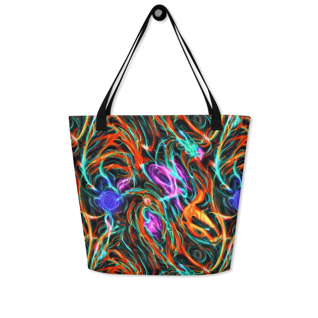 Radiant Riptide on Large Tote Bag W/ Pocket — Front