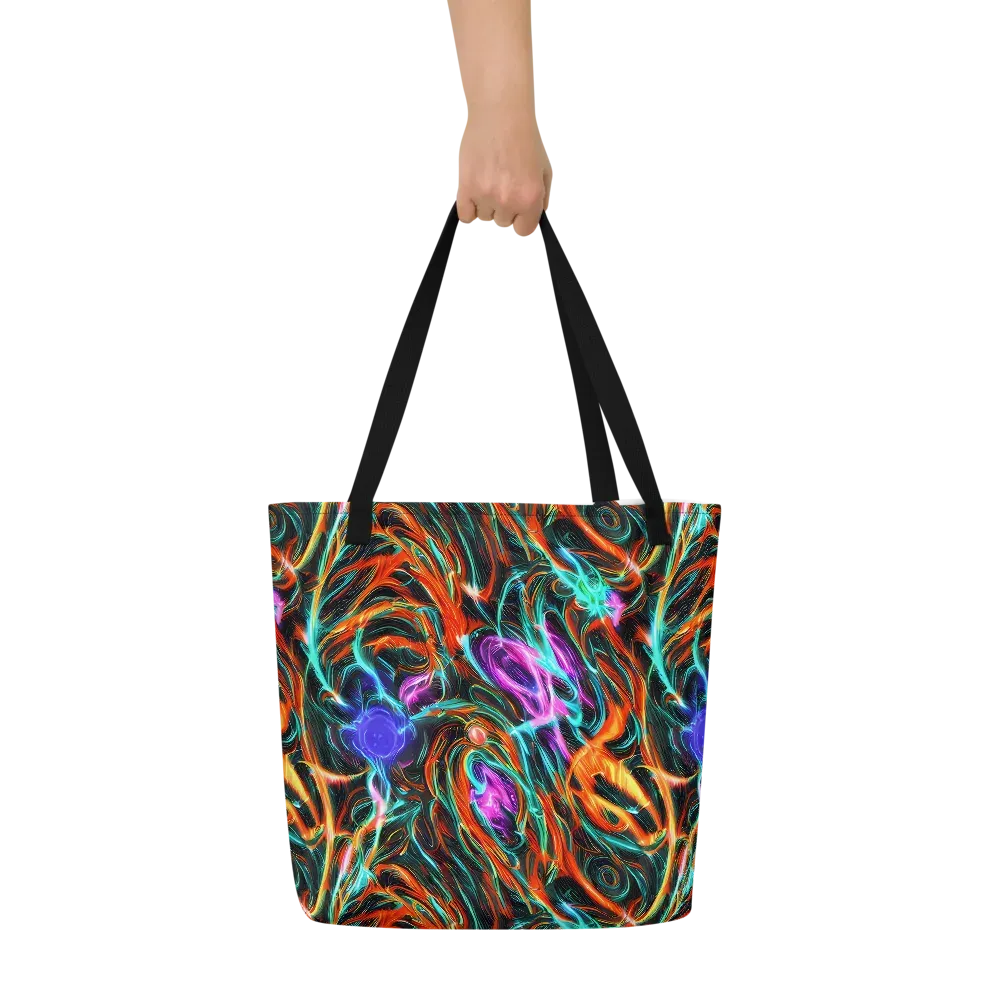 Radiant Riptide on Large Tote Bag W/ Pocket — Front
